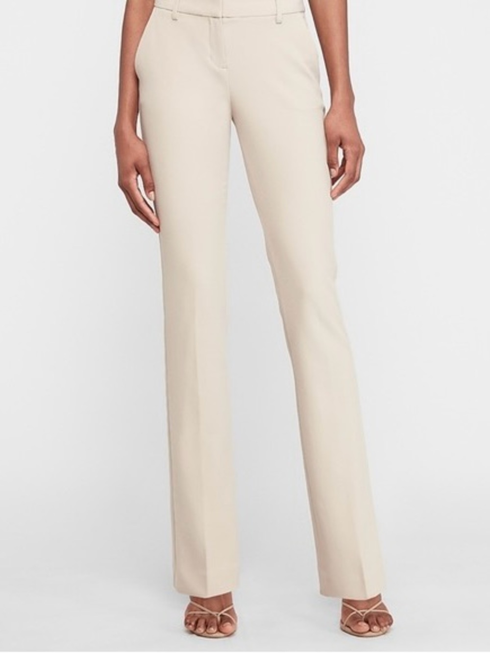 Express Columnist Barely Boot Pants in Light Beige